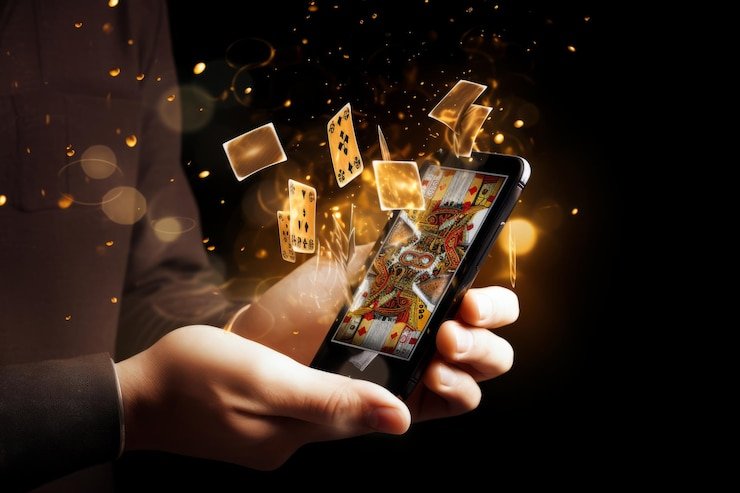 Tampilan meja permainan kasino virtual dengan suasana elegan dan desain visual yang modern